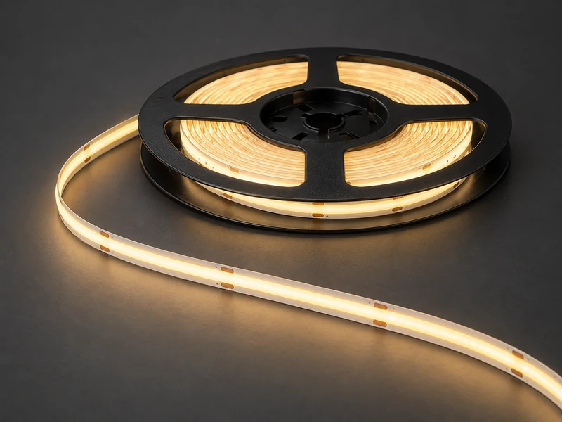 COB LED strip light with dot-free continuous illumination