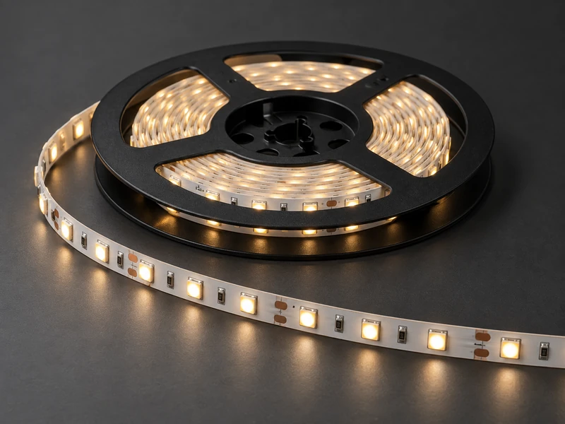 SMD LED strip light with visible LED chips for commercial lighting