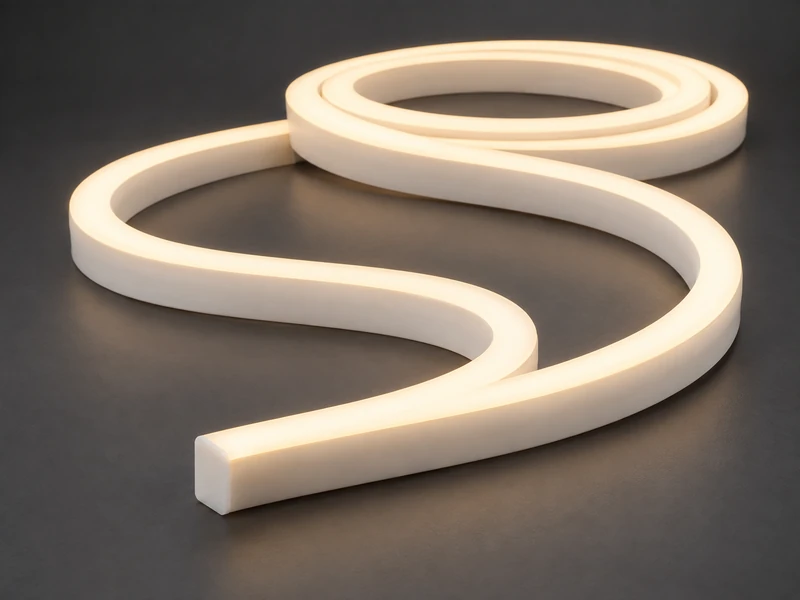 LED neon flex with smooth dot-free illumination for architectural lighting