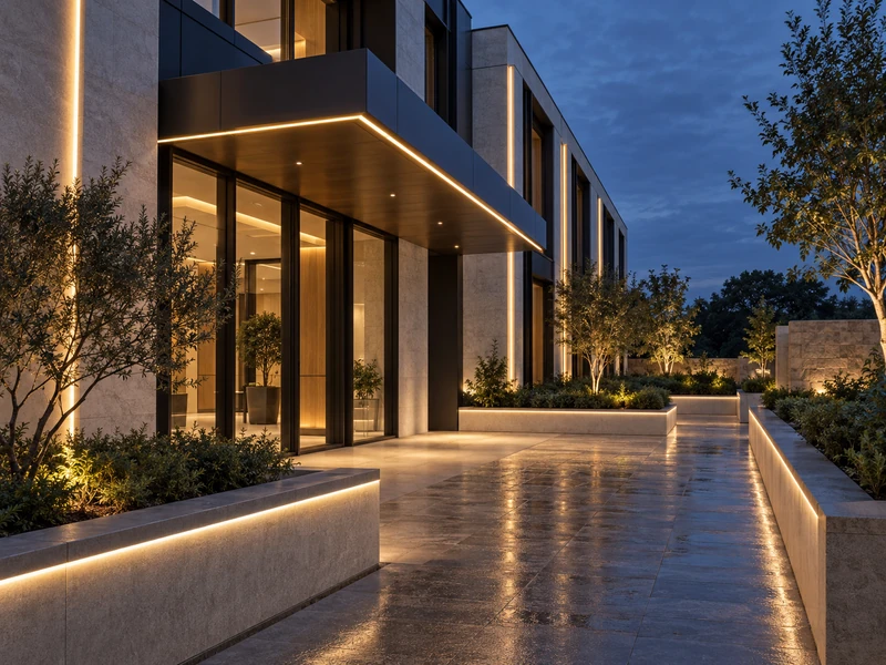 Outdoor waterproof LED strip lighting for façades landscape and exterior projects