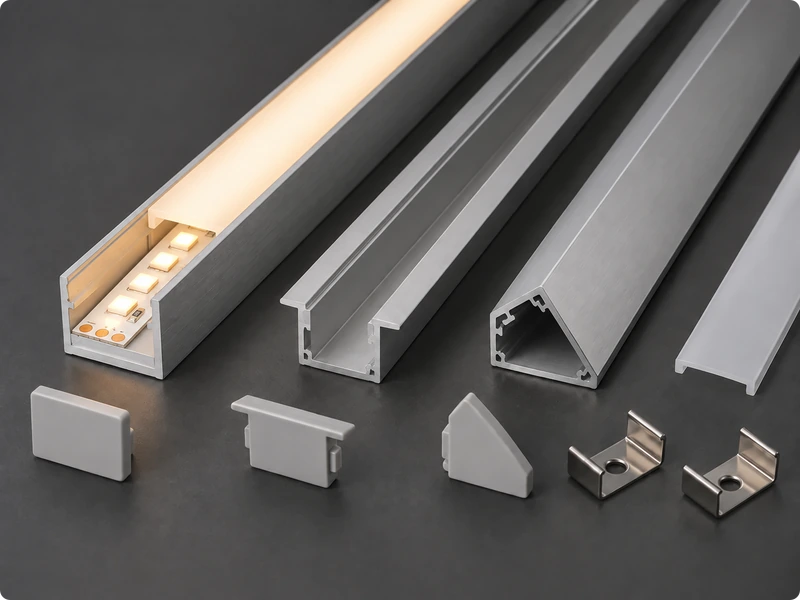 LED aluminum profiles for professional LED strip installation