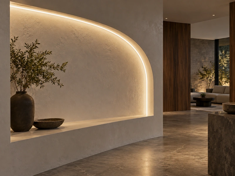 10mm Semi-Round Clear COB LED Neon Flex - Architectural Features