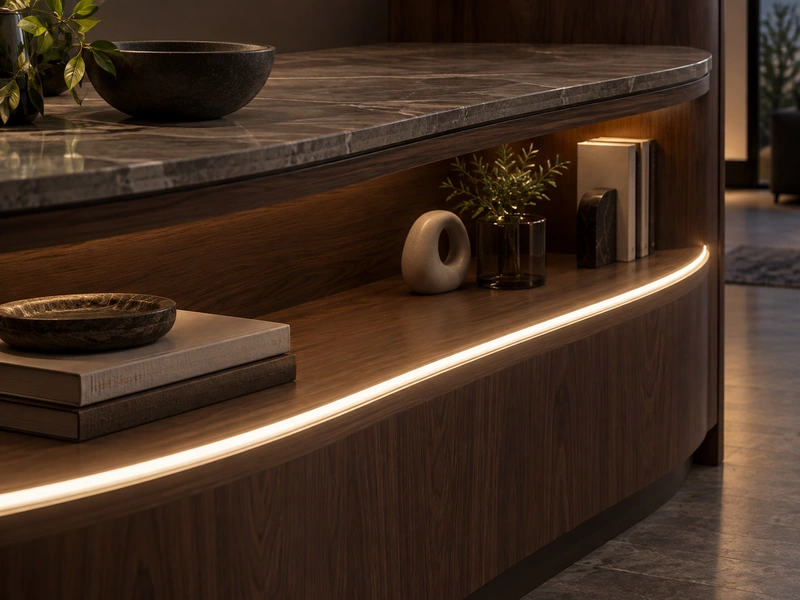 10mm Semi-Round Clear COB LED Neon Flex - Furniture Lighting