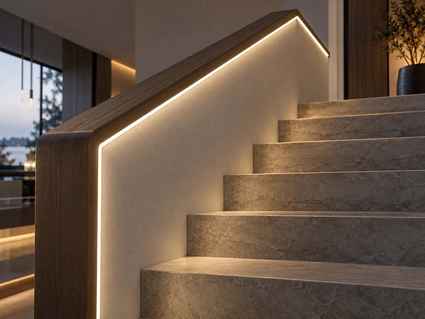 8mm Recessed COB LED Neon Flex - Stair Details