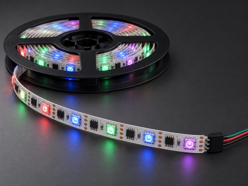 SPI RGB addressable LED strip for programmable lighting