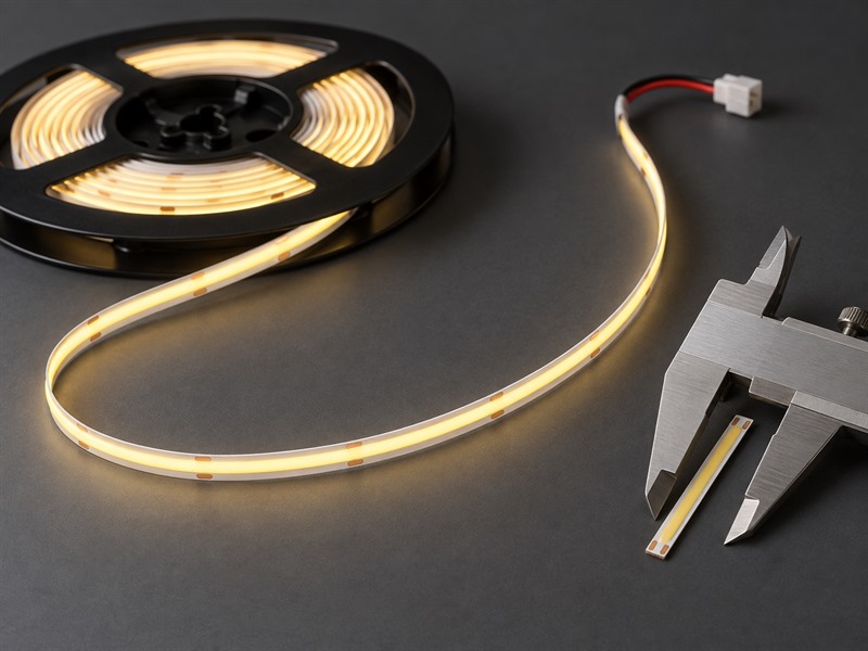 Ultra slim COB LED strip for narrow aluminum profiles